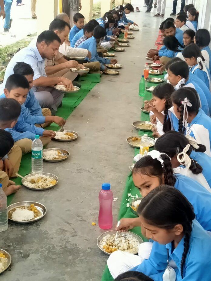 # Champawat District Magistrate ate mid-day meal in GIC