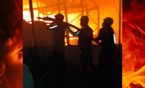 #fierce fire in Patanjali factory