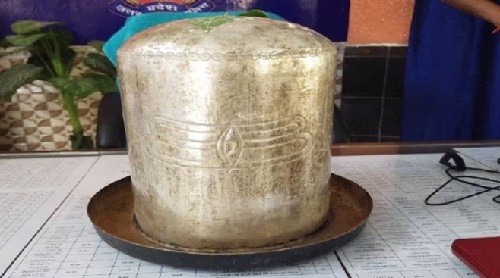 # 30 kg silver Shivling came out of Saryu